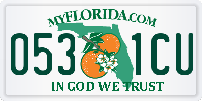 FL license plate 0531CU