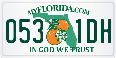 FL license plate 0531DH