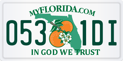 FL license plate 0531DI