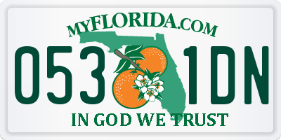 FL license plate 0531DN