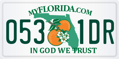 FL license plate 0531DR
