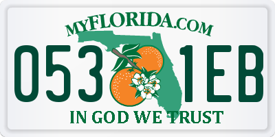 FL license plate 0531EB