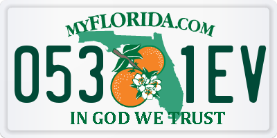 FL license plate 0531EV