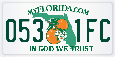 FL license plate 0531FC