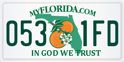 FL license plate 0531FD