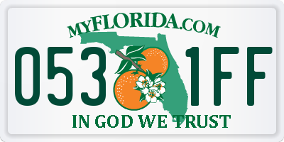 FL license plate 0531FF