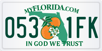 FL license plate 0531FK