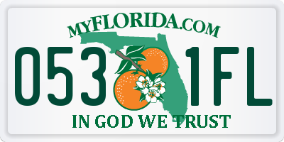 FL license plate 0531FL