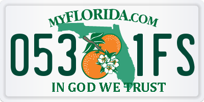 FL license plate 0531FS