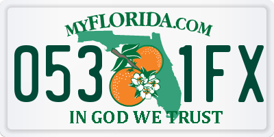FL license plate 0531FX