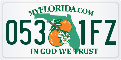FL license plate 0531FZ