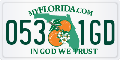 FL license plate 0531GD