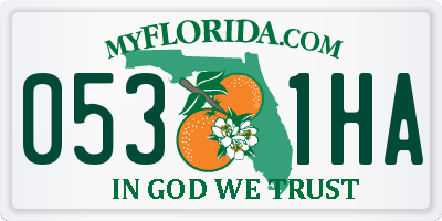 FL license plate 0531HA