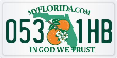 FL license plate 0531HB