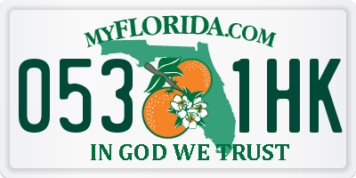 FL license plate 0531HK
