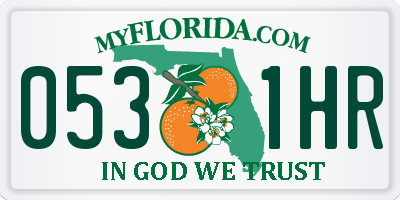 FL license plate 0531HR