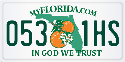 FL license plate 0531HS