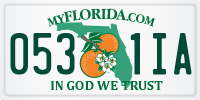 FL license plate 0531IA