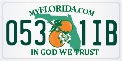 FL license plate 0531IB