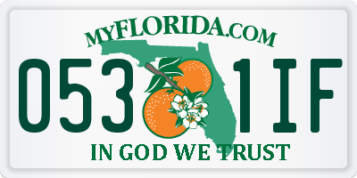 FL license plate 0531IF