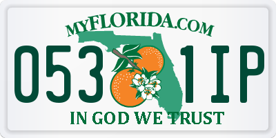 FL license plate 0531IP