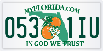 FL license plate 0531IU