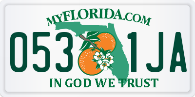 FL license plate 0531JA