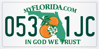 FL license plate 0531JC