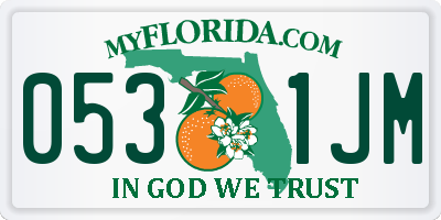 FL license plate 0531JM