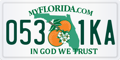 FL license plate 0531KA