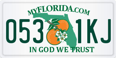 FL license plate 0531KJ