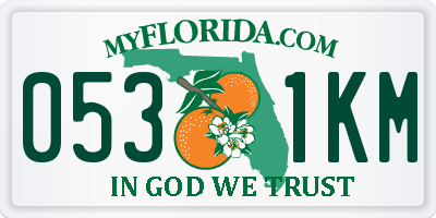 FL license plate 0531KM