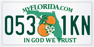 FL license plate 0531KN
