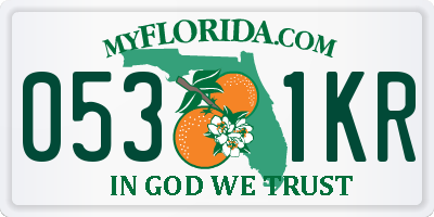 FL license plate 0531KR