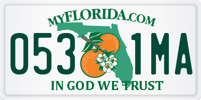 FL license plate 0531MA