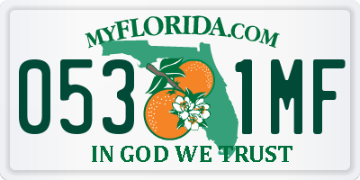 FL license plate 0531MF