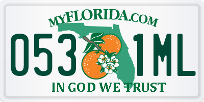 FL license plate 0531ML