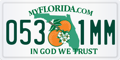FL license plate 0531MM