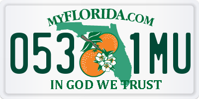 FL license plate 0531MU