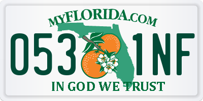 FL license plate 0531NF