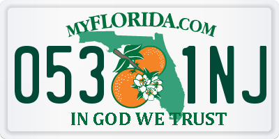 FL license plate 0531NJ