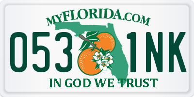 FL license plate 0531NK