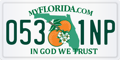 FL license plate 0531NP