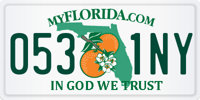 FL license plate 0531NY