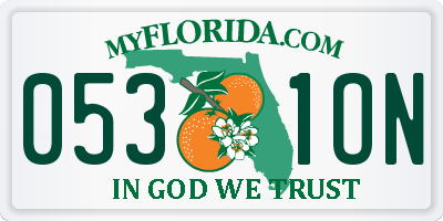 FL license plate 0531ON