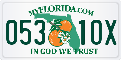 FL license plate 0531OX