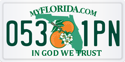 FL license plate 0531PN