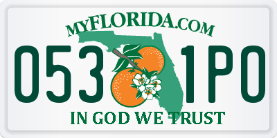 FL license plate 0531PO