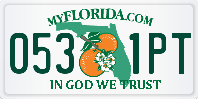 FL license plate 0531PT