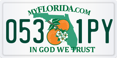 FL license plate 0531PY
